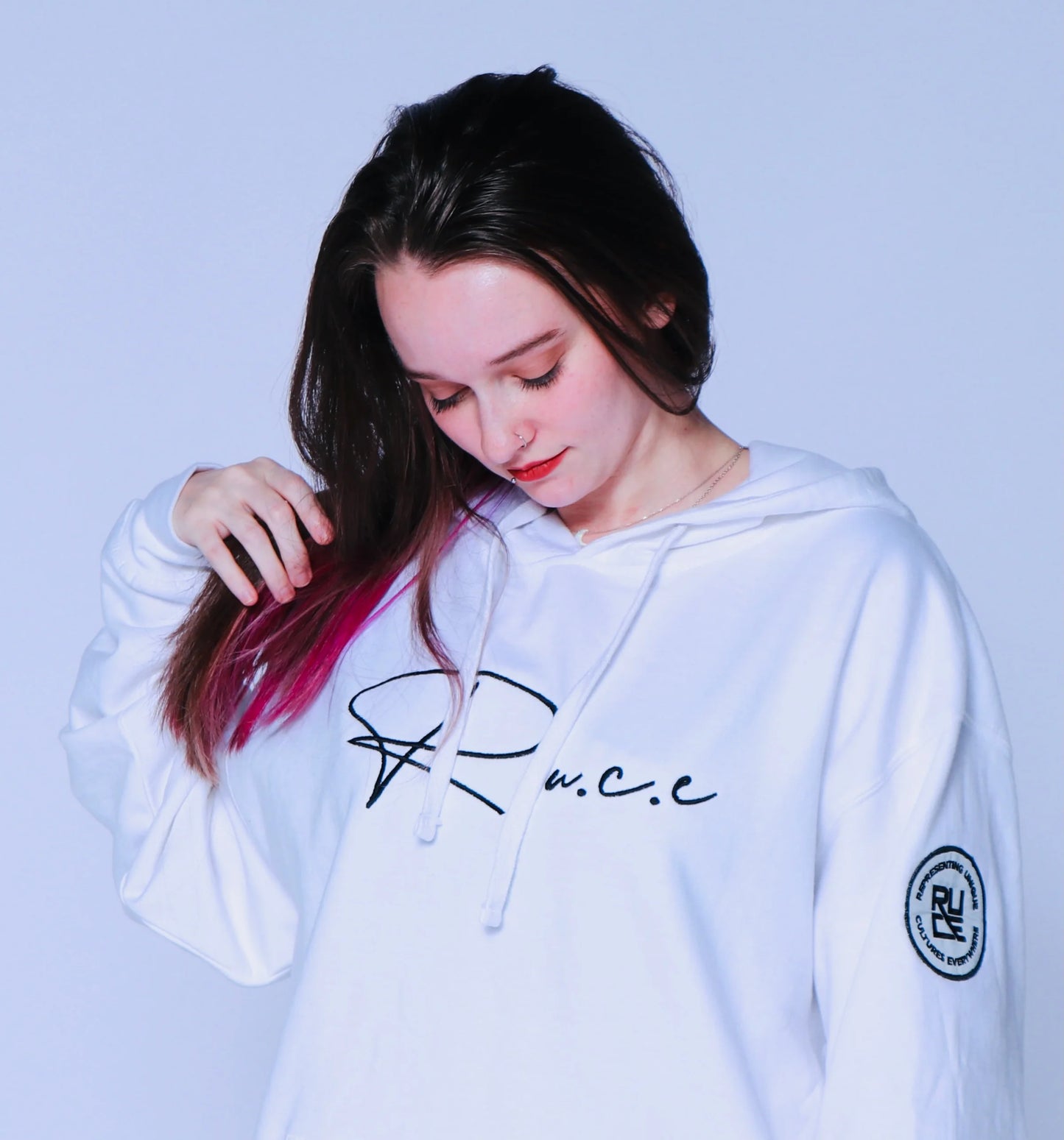 R.U.C.E. "GRATITUDE"WHT Hooded Sweatshirt